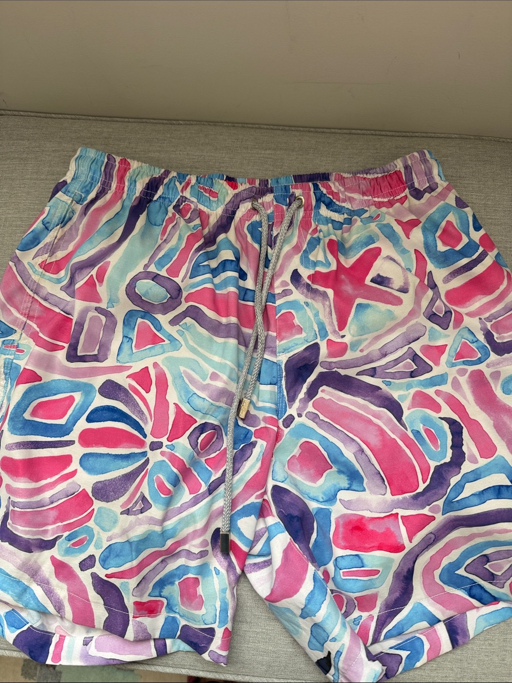 Men's Kenny Flowers Watercolor Swim Trunks - Drawstring Waist
